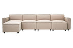Natural Fabric Armless Modular Sofas, Toulouse