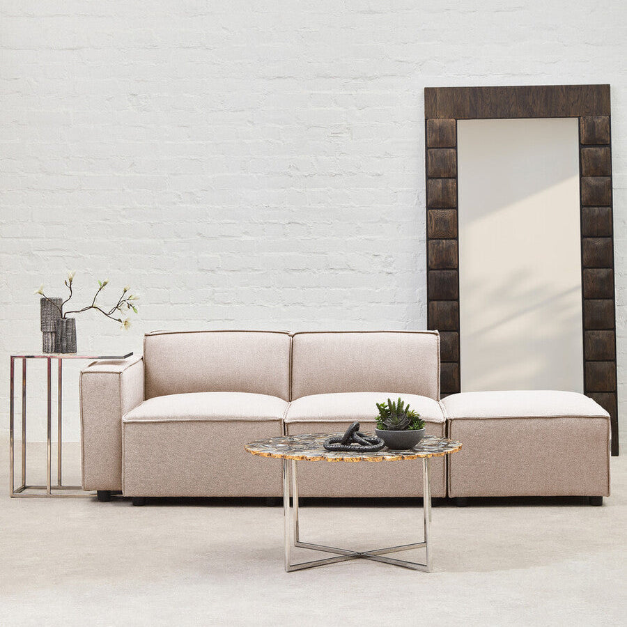 Natural Fabric Armless Modular Sofas, Toulouse