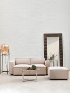 Natural Fabric Modular Ottoman | Toulouse