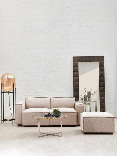 Natural Fabric Modular Ottoman | Toulouse