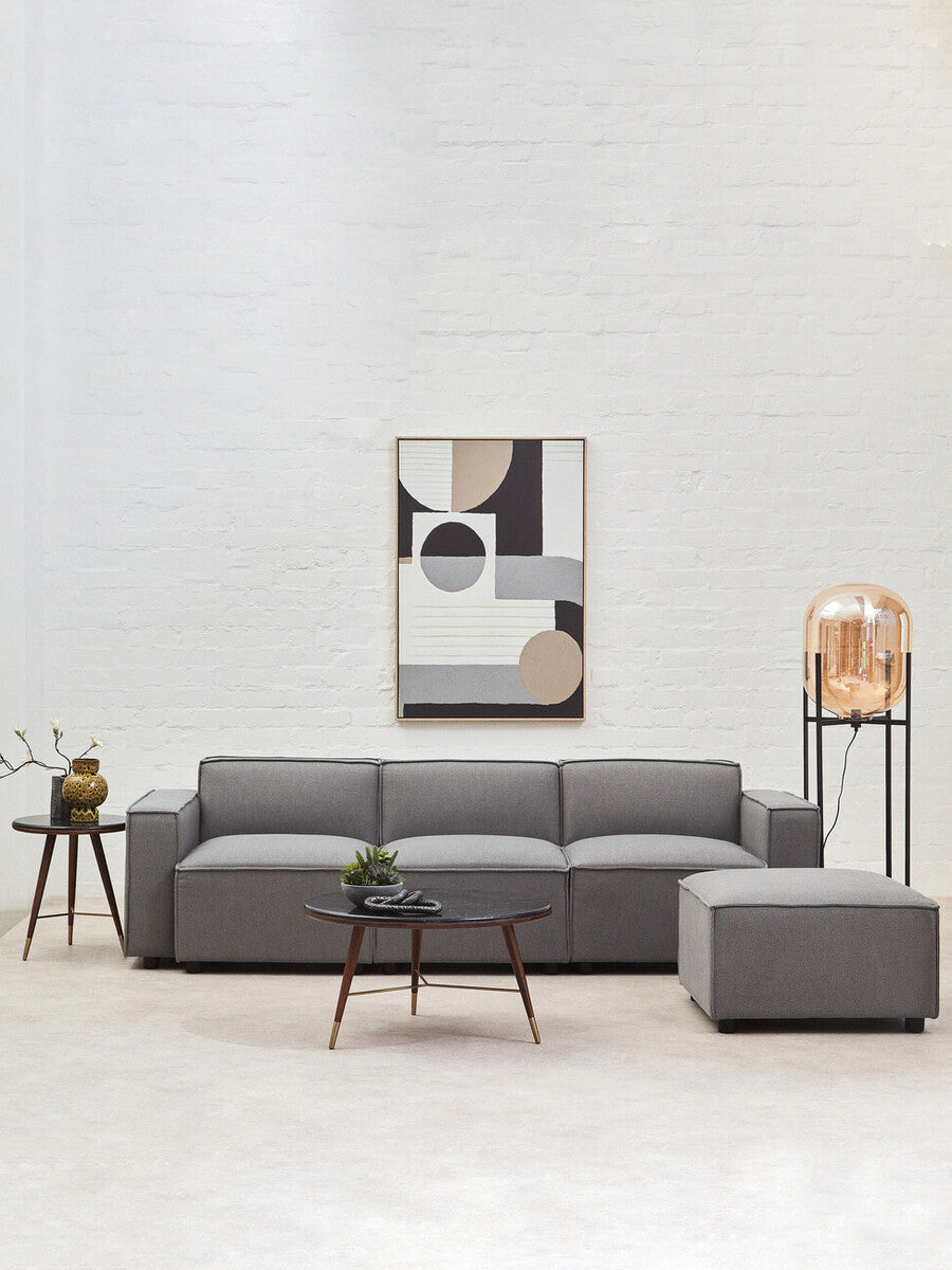 Grey Fabric Right Arm Modular Sofas, Toulouse