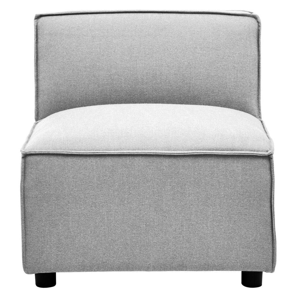 Grey Fabric Armless Modular Sofas | Toulouse
