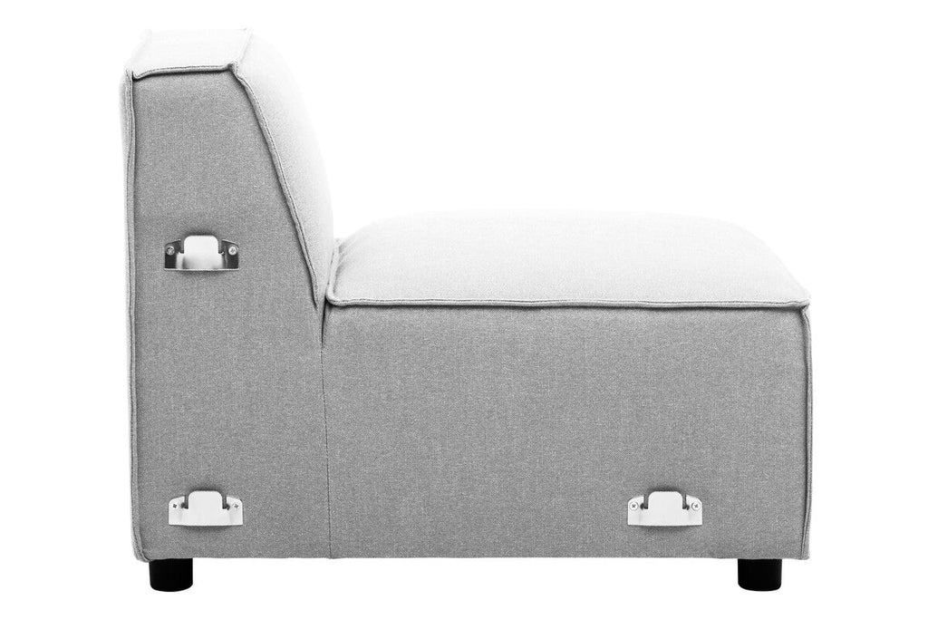 Grey Fabric Armless Modular Sofas | Toulouse