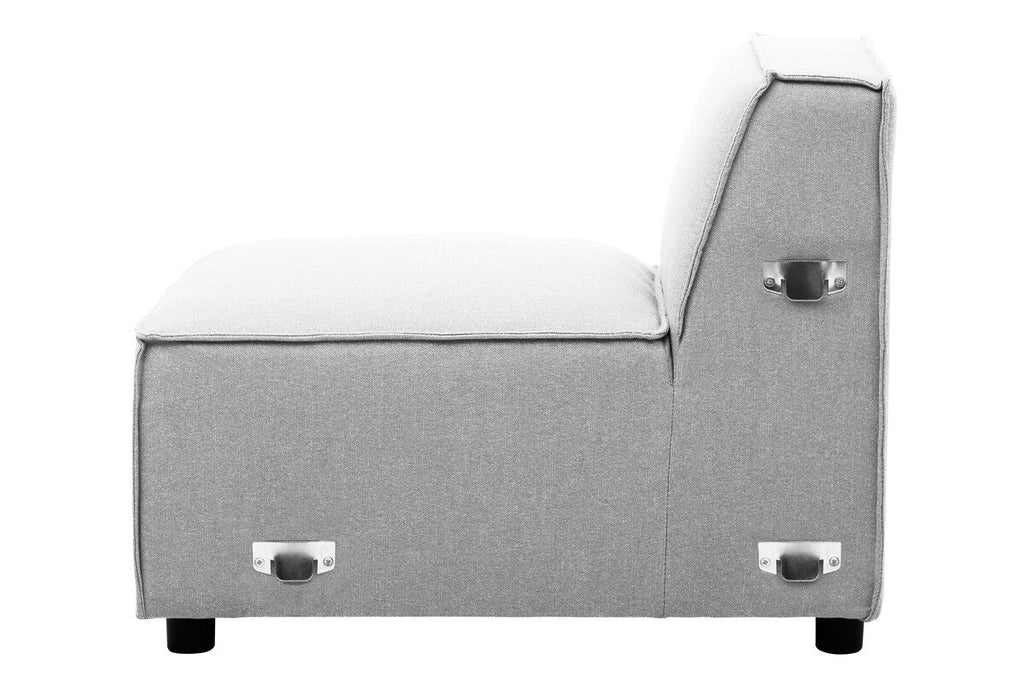 Grey Fabric Armless Modular Sofas | Toulouse