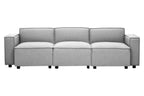 Grey Fabric Armless Modular Sofas | Toulouse
