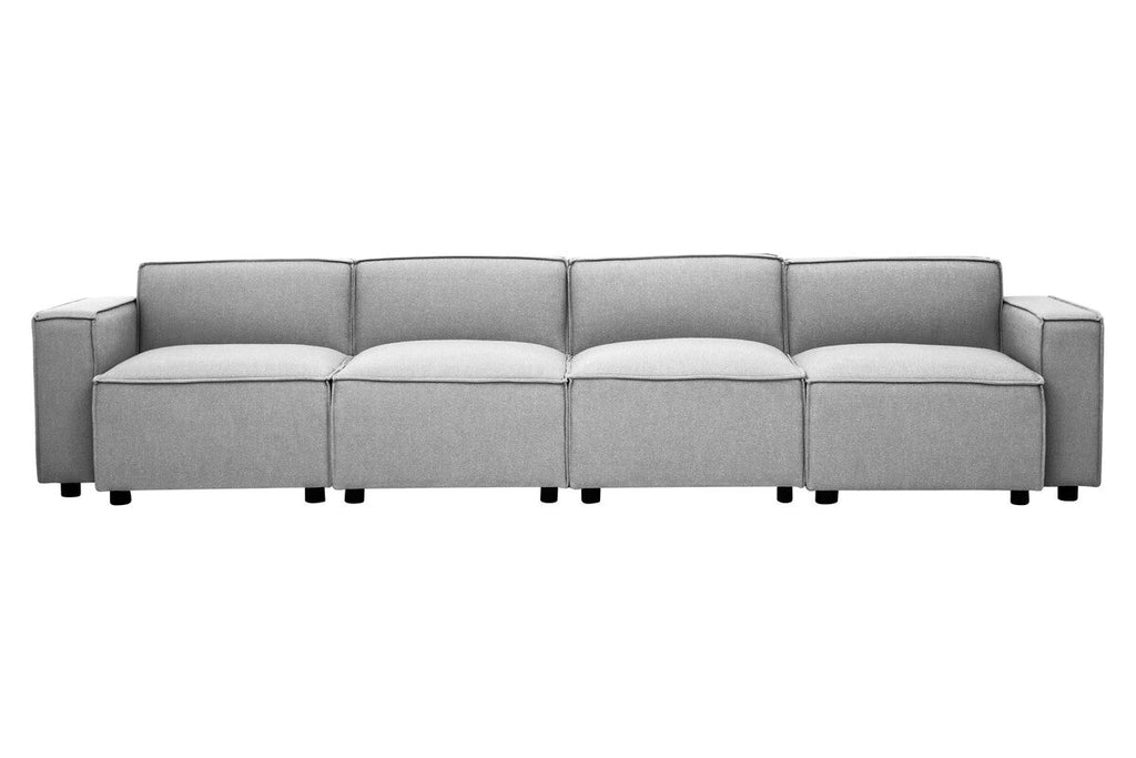 Grey Fabric Armless Modular Sofas | Toulouse