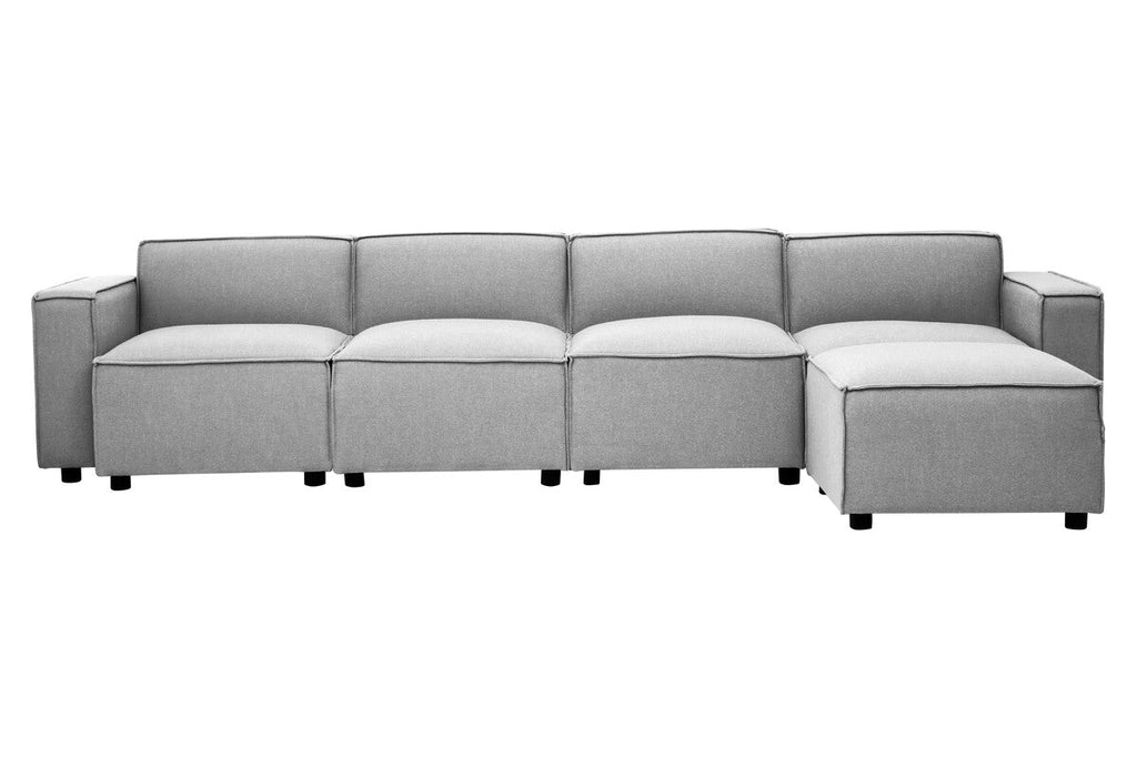 Grey Fabric Armless Modular Sofas | Toulouse