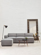 Grey Fabric Armless Modular Sofas | Toulouse