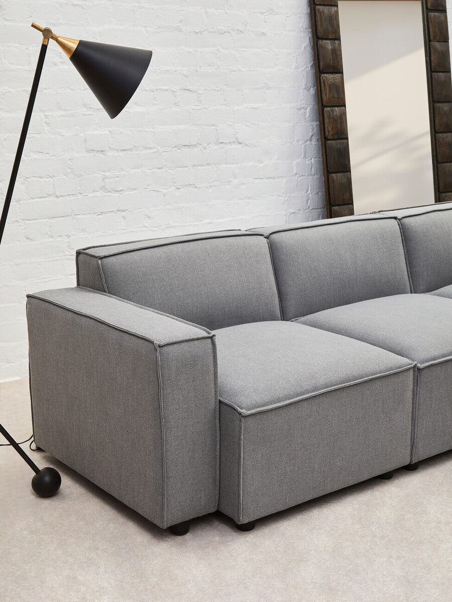 Grey Fabric Armless Modular Sofas | Toulouse