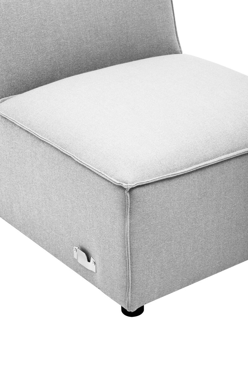 Grey Fabric Armless Modular Sofas | Toulouse