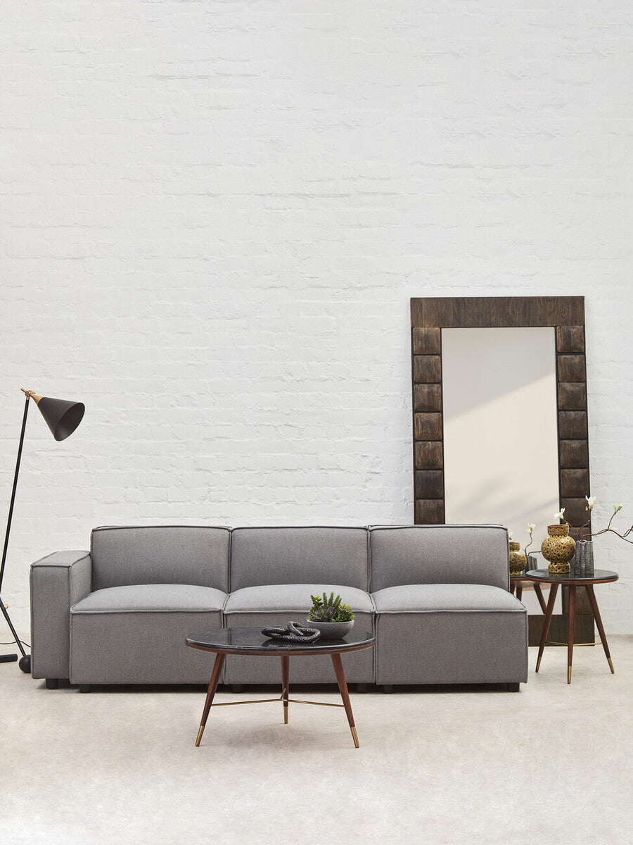 Grey Fabric Left Arm Modular Sofas, Toulouse
