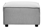 Grey Fabric Modular Ottoman | Toulouse
