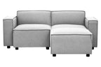 Grey Fabric Modular Ottoman | Toulouse