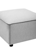 Grey Fabric Modular Ottoman | Toulouse