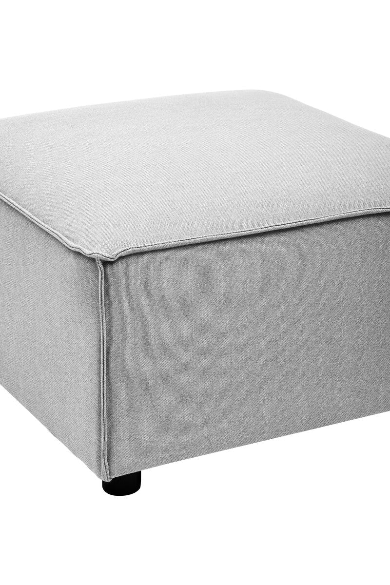 Grey Fabric Modular Ottoman | Toulouse