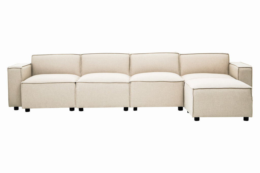 Cream Fabric Right Arm Modular Sofas | Toulouse