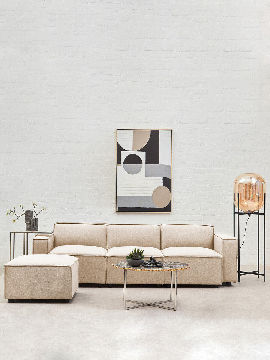 Cream Fabric Right Arm Modular Sofas | Toulouse