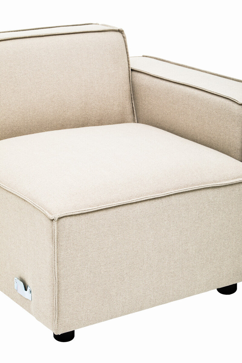 Cream Fabric Right Arm Modular Sofas | Toulouse