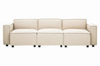 Cream Fabric Armless Modular Sofas | Toulouse
