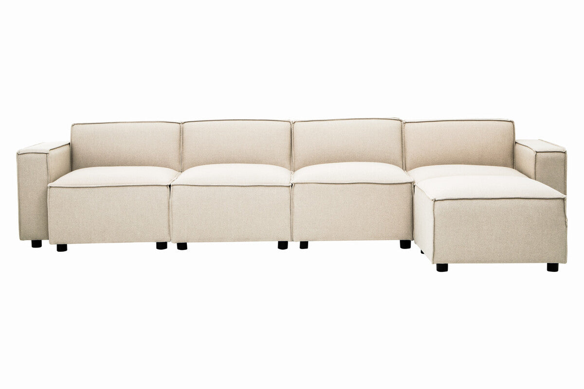 Cream Fabric Armless Modular Sofas | Toulouse