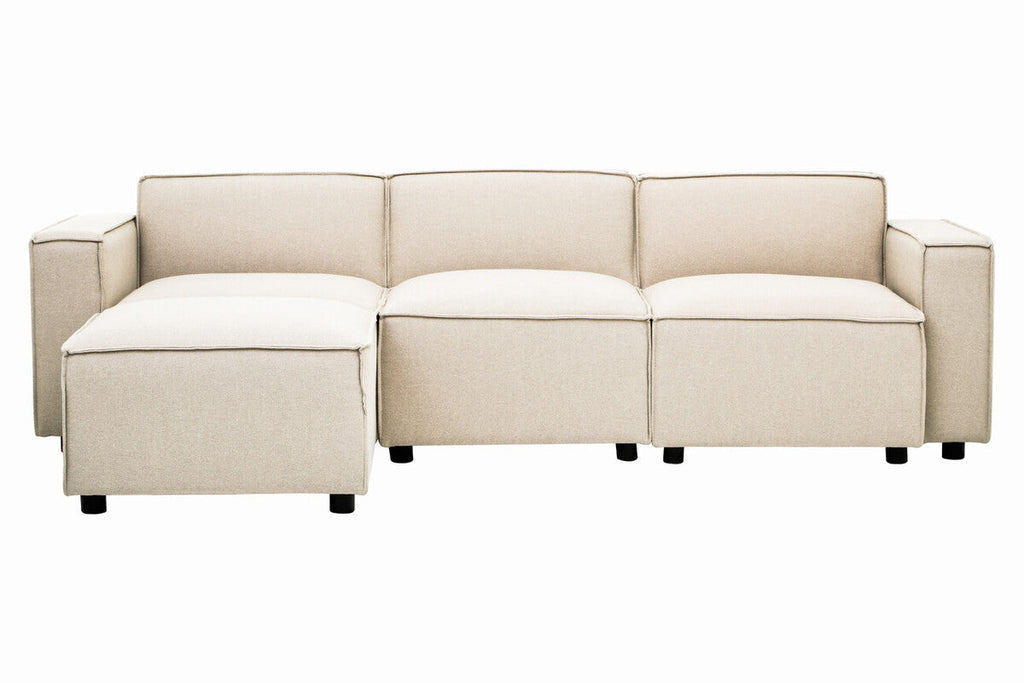 Cream Fabric Modular Ottoman | Toulouse
