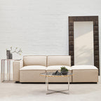 Cream Fabric Modular Ottoman | Toulouse
