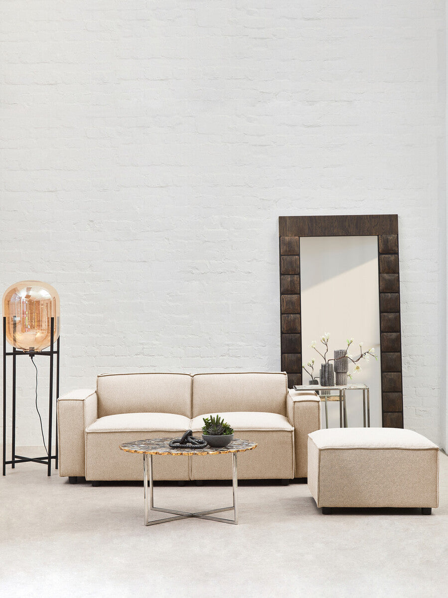 Cream Fabric Modular Ottoman | Toulouse