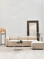 Cream Fabric Modular Ottoman | Toulouse