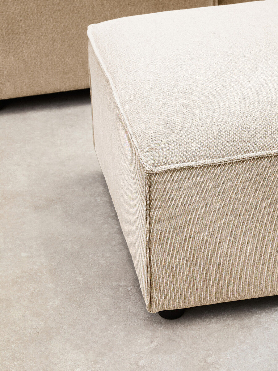 Cream Fabric Modular Ottoman | Toulouse