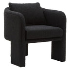 Black Boucle Curved Armchair | Ozzero