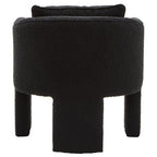 Black Boucle Curved Armchair | Ozzero
