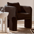 Black Boucle Curved Armchair | Ozzero