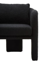 Black Boucle Curved Armchair | Ozzero