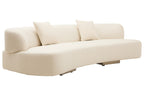 3 Seater Cream Linen Sofa | Ozzano