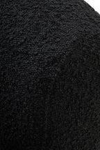 Black Boucle Curved Swivel Armchair | Oliveto