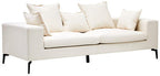 3 Seater Textured Fabric Cream Sofa | Avignon