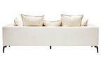 3 Seater Textured Fabric Cream Sofa | Avignon
