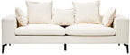3 Seater Textured Fabric Cream Sofa | Avignon