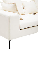 3 Seater Textured Fabric Cream Sofa | Avignon