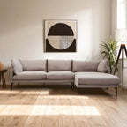 3 Seater Grey Right Chaise Sofa | Comfee