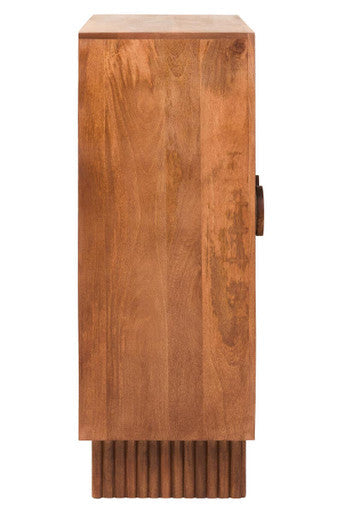 Sangar Two Door Mango Wood Carved Cabinet