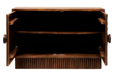 Two Door Mango Wood Carved Sideboard | Sangar