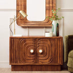 Two Door Mango Wood Carved Sideboard | Sangar