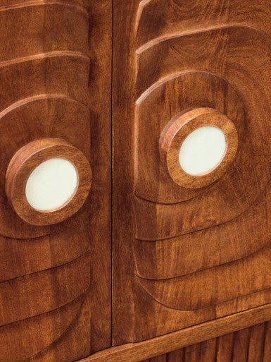 Two Door Mango Wood Carved Sideboard | Sangar