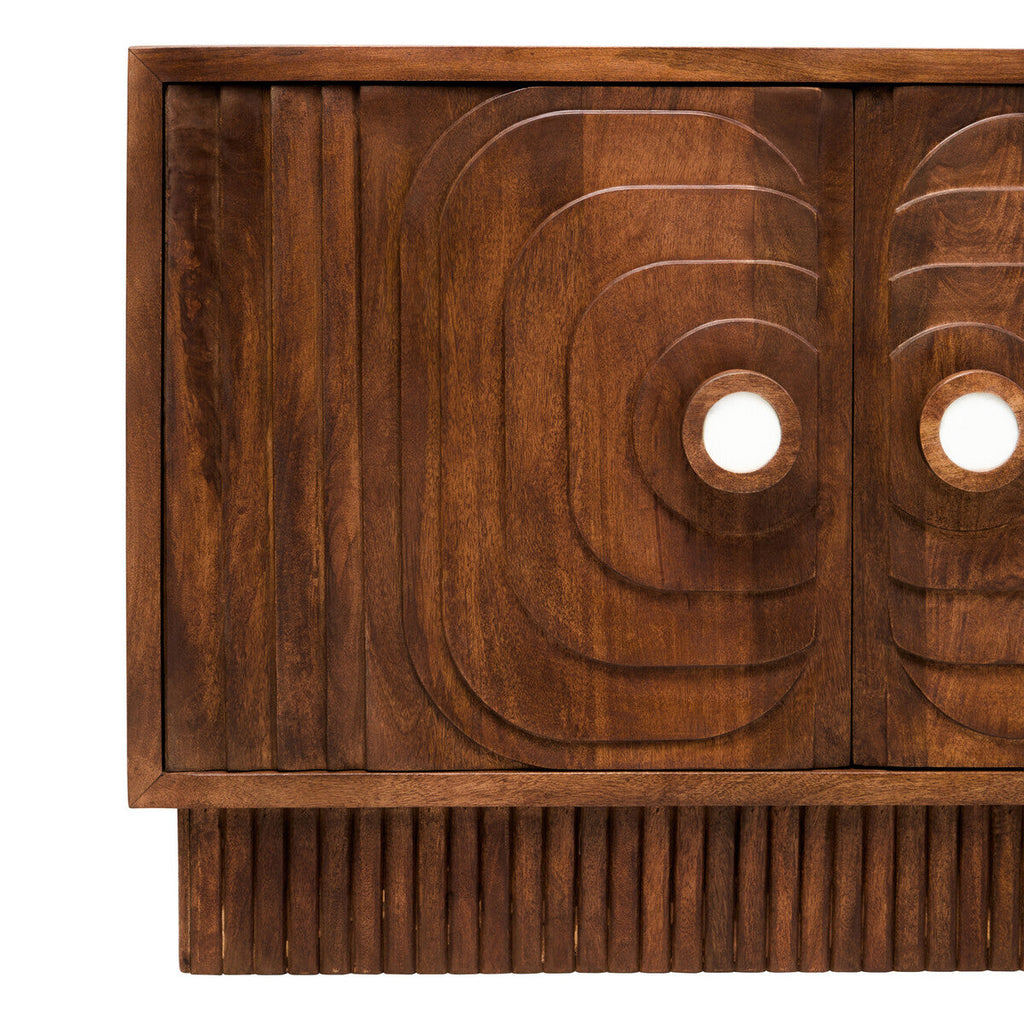 Two Door Mango Wood Carved Sideboard | Sangar