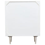 Two Door Whitewash Mango Wood Abstract Cabinet | Sita