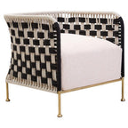 Black and White Jute Chair | Satna
