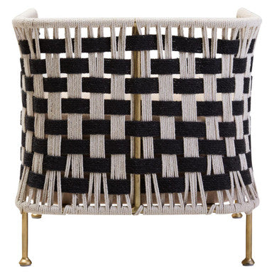 Black and White Jute Chair | Satna