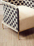 Black and White Jute Chair | Satna