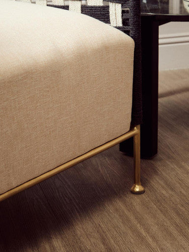 Black and White Jute Chair | Satna